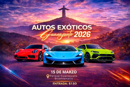 Alista el Parque Guanajuato Bicentenario la cuarta edición de la exhibición Autos Exóticos Guanajuato